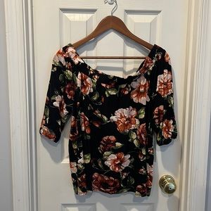 Loveappella Castania off the Shoulder Knit Top